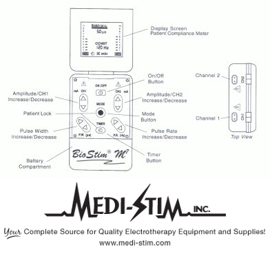 Bio Stim M7 controls & indicators